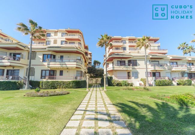 Jardín de este apartamento en Marbella