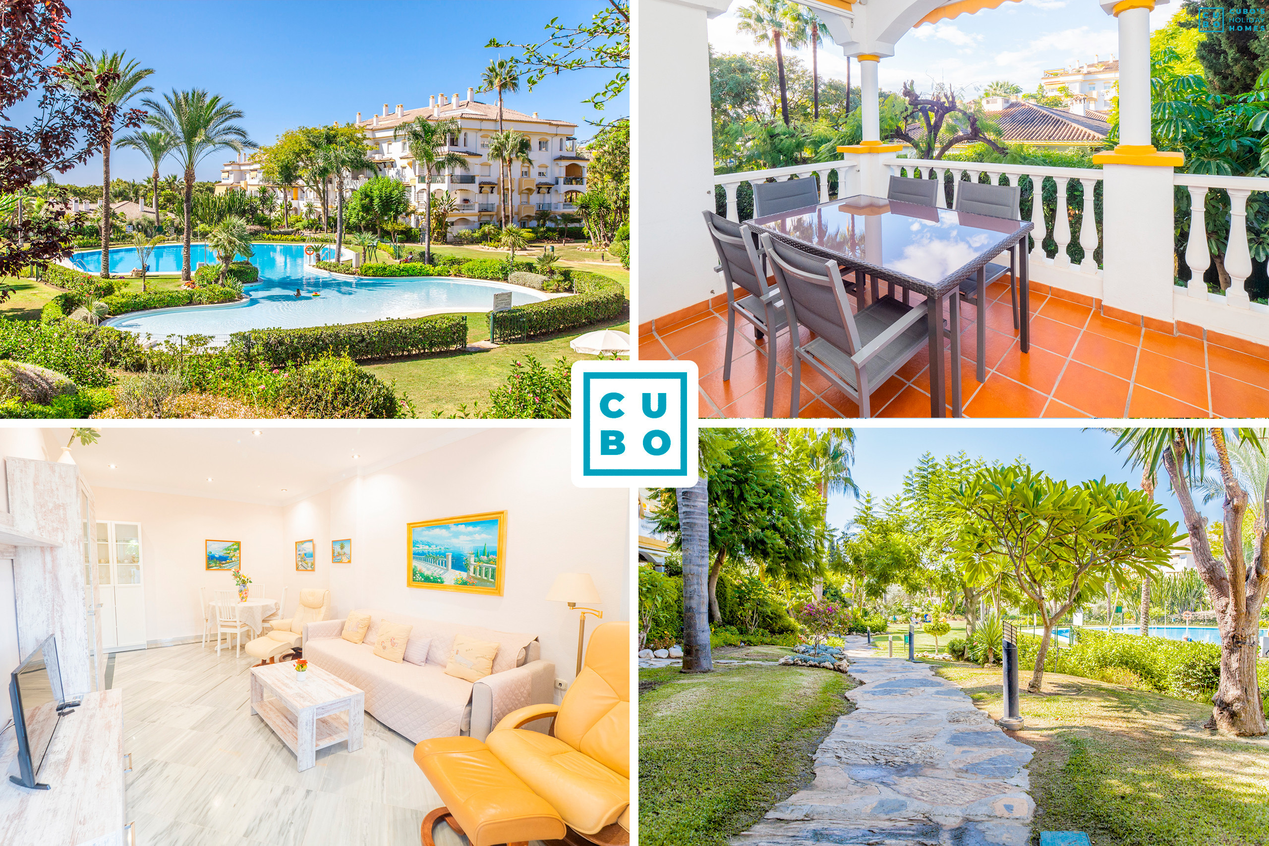 Encantador apartamento en Marbella con piscina para 4 personas.