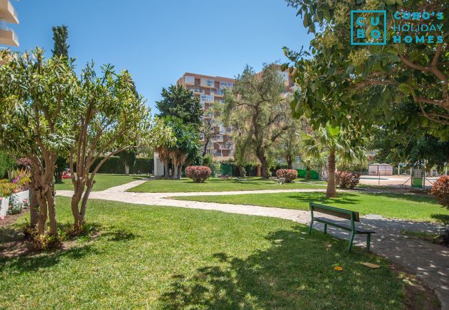 Jardín de este apartamento en Benalmádena