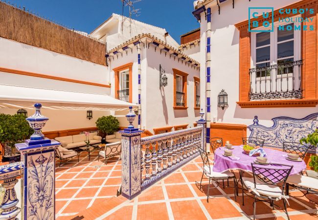 Terraza de esta casa de lujo en el centro de Alhaurín el Grande