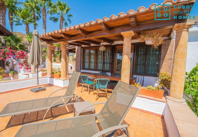 Terraza de este apartamento rural en Mijas Pueblo