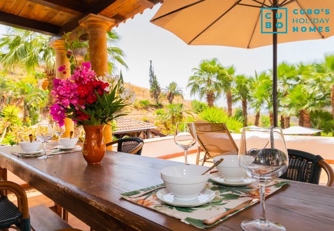 Terraza de este apartamento rural en Mijas Pueblo