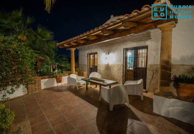 Terraza de este apartamento rural en Mijas Pueblo