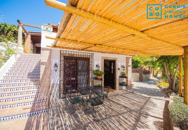 Terraza de este apartamento rural en Mijas Pueblo