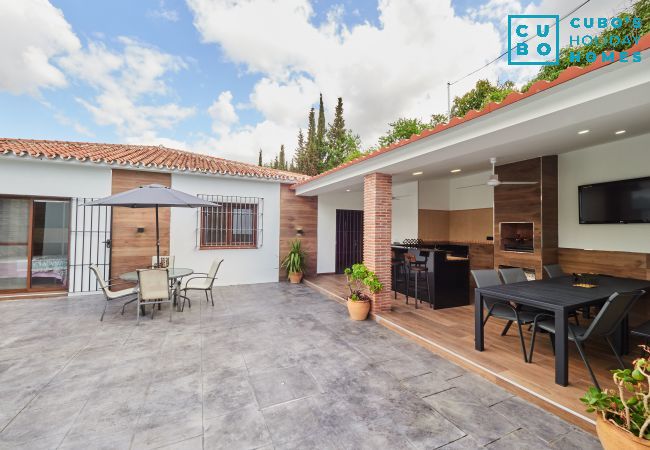 Terraza de esta finca en los Montes de Málaga