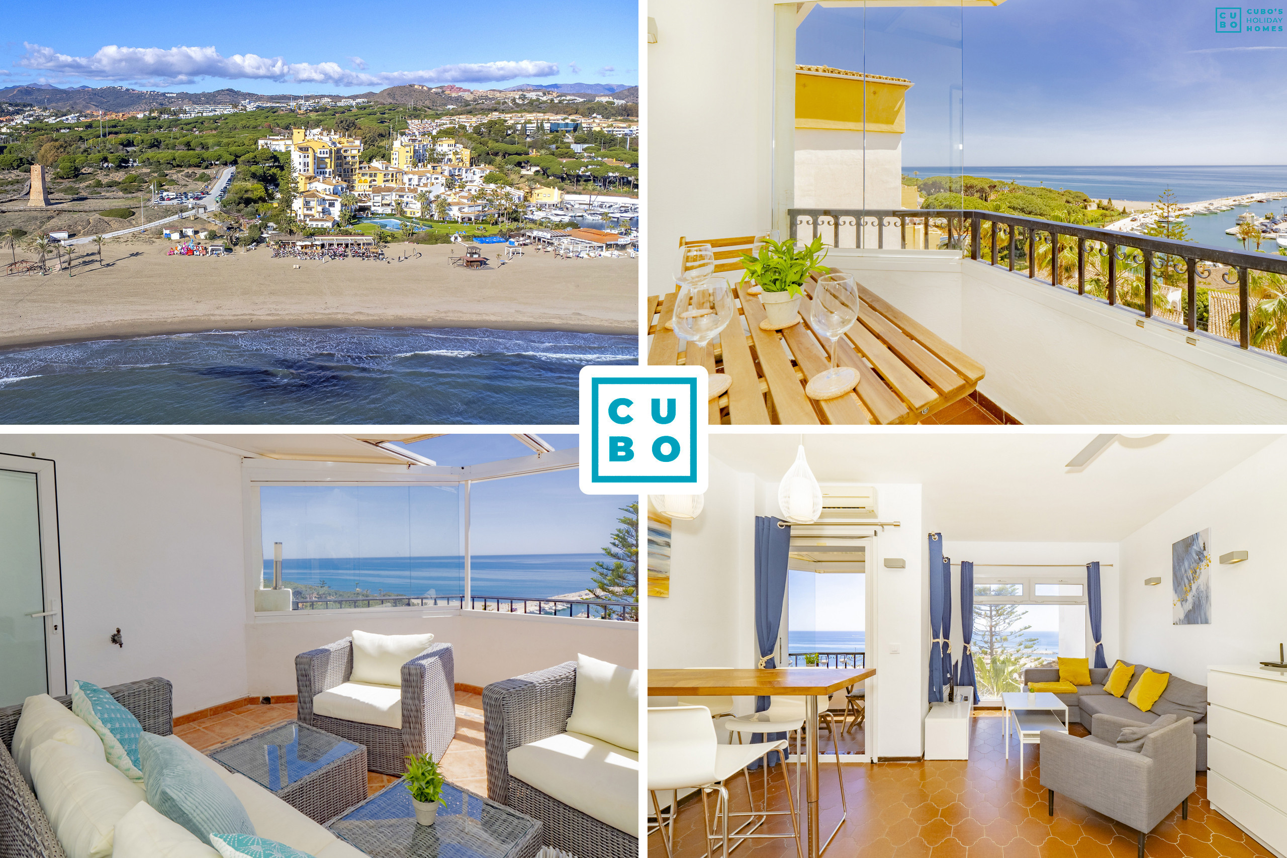 Apartamento vacacional en Marbella con impresionantes vistas al mar para 6 personas.