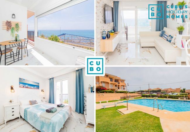 Apartamento encantador en la Cala de Mijas con vistas al mar, enfrente de la playa.