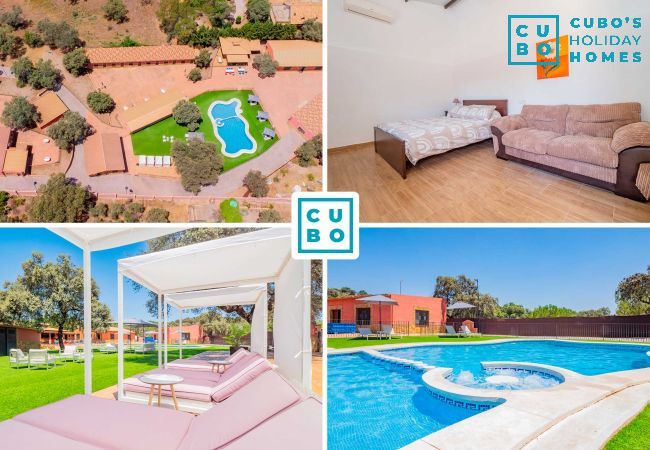 Complejo vacacional en Córdoba los Pedroches con piscina y zona de chill out.