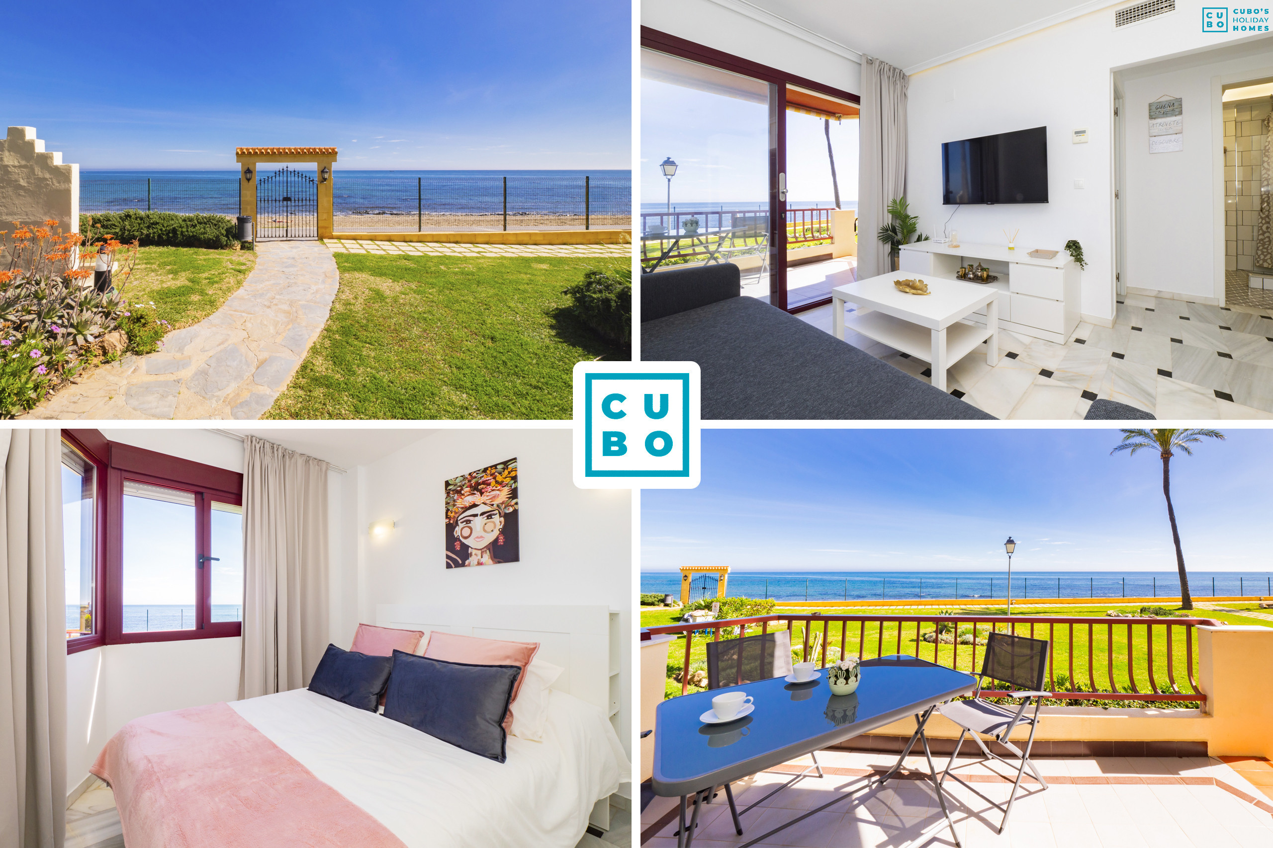 Encantador apartamento vacacional con vistas al mar.