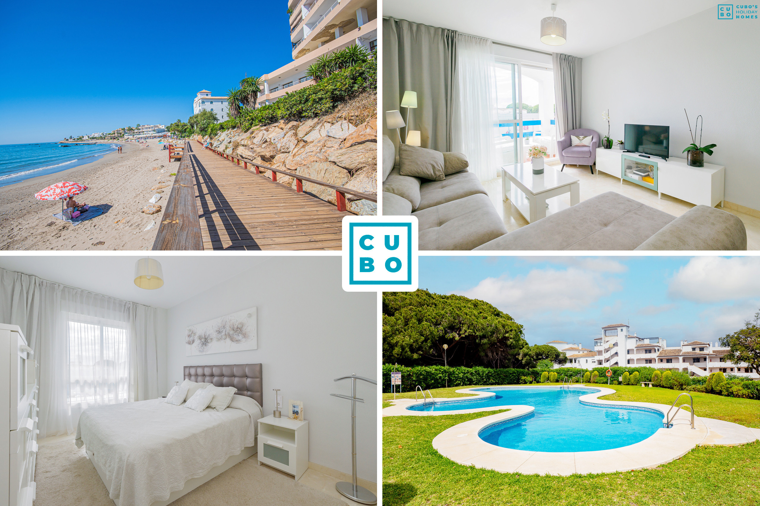 Maravilloso apartamento vacacional en Mijas con piscina