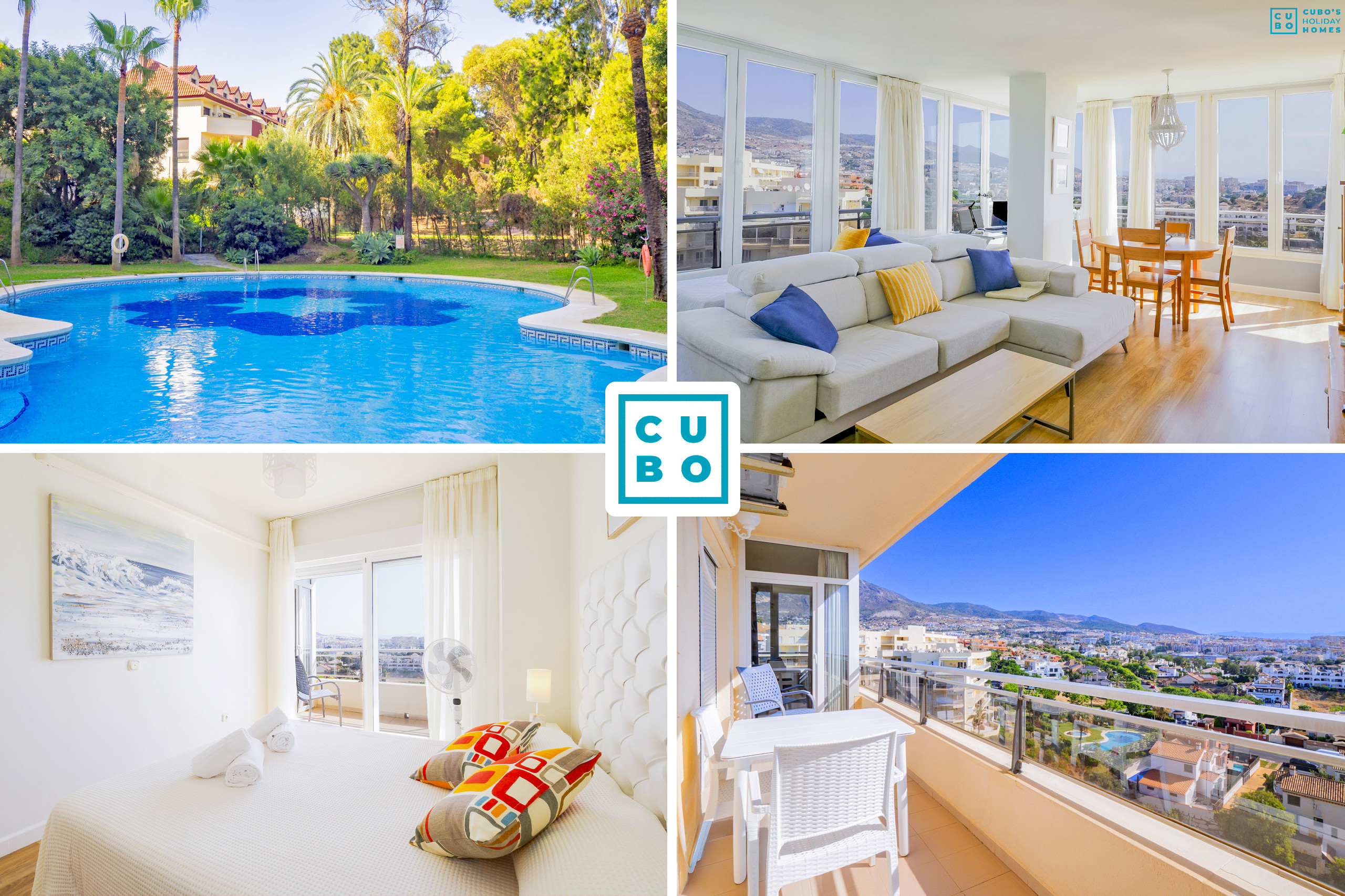 Apartamento con vistas al mar en Benalmádena con piscina