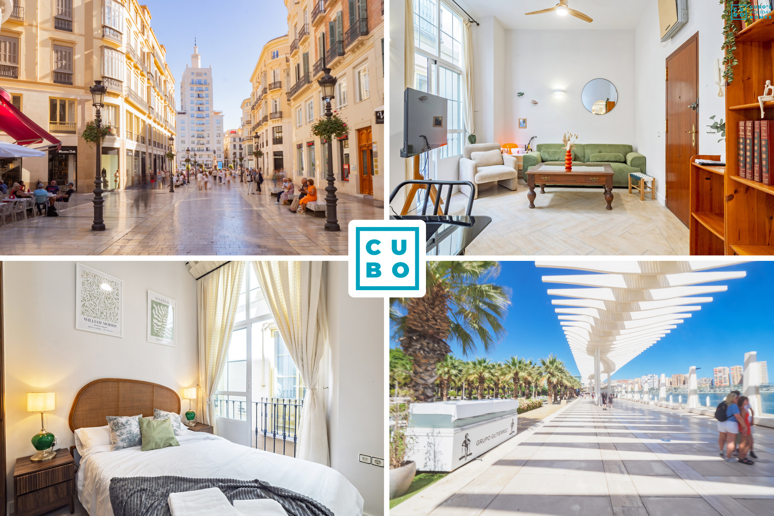 Apartamento vacacional en el centro de Málaga para 4 personas