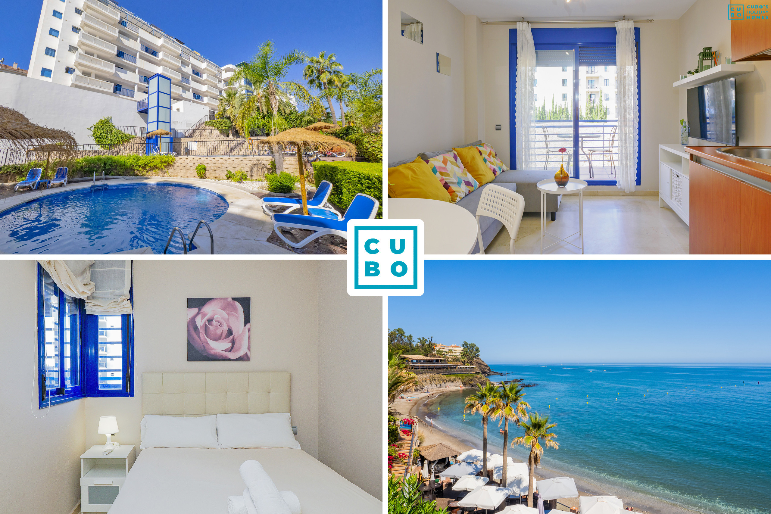 Apartamento con piscina junto a la playa en Benalmádena