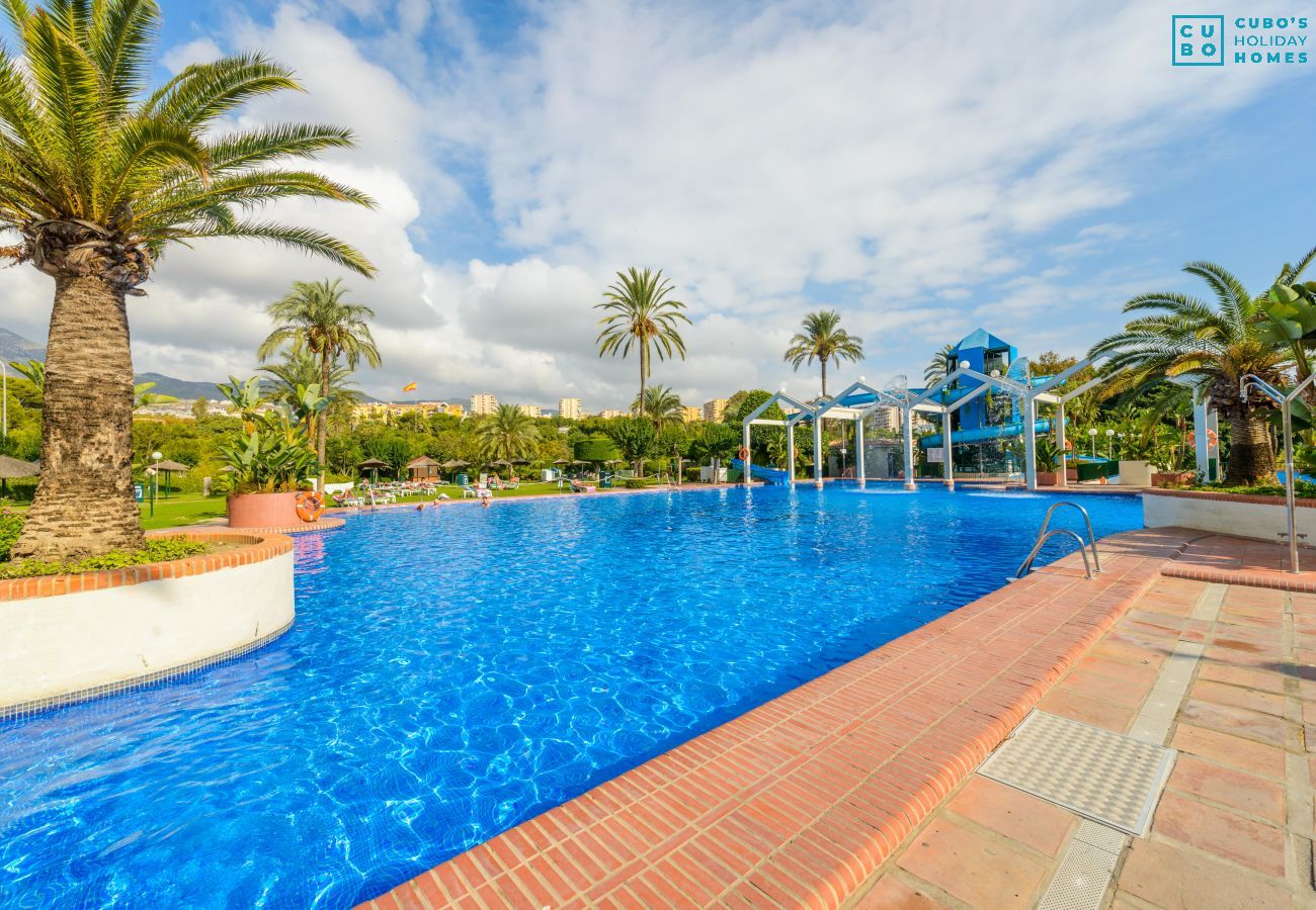 Piscina comunitaria de este apartamento en Benalmádena