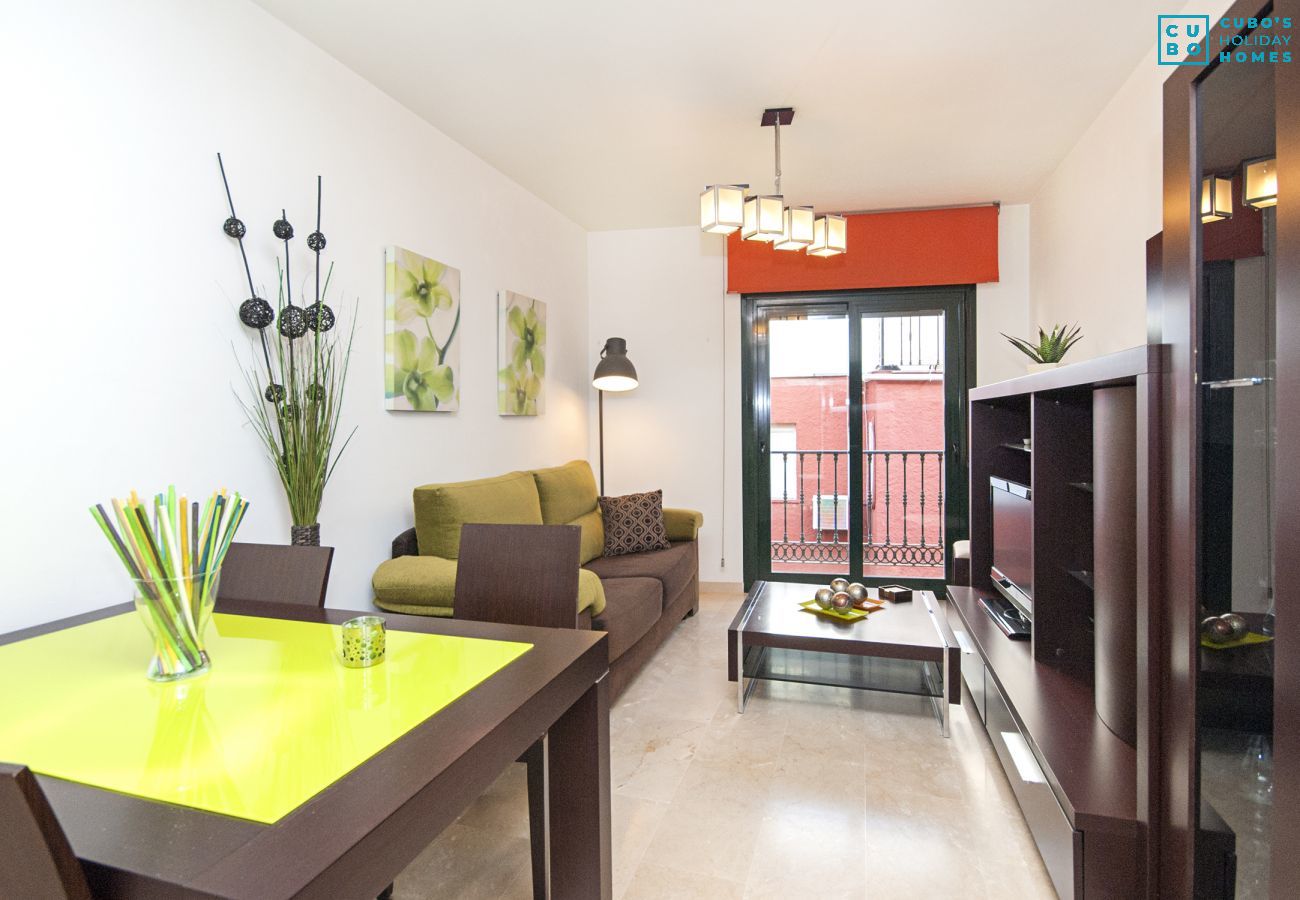 Salón comedor de este apartamento en Fuengirola