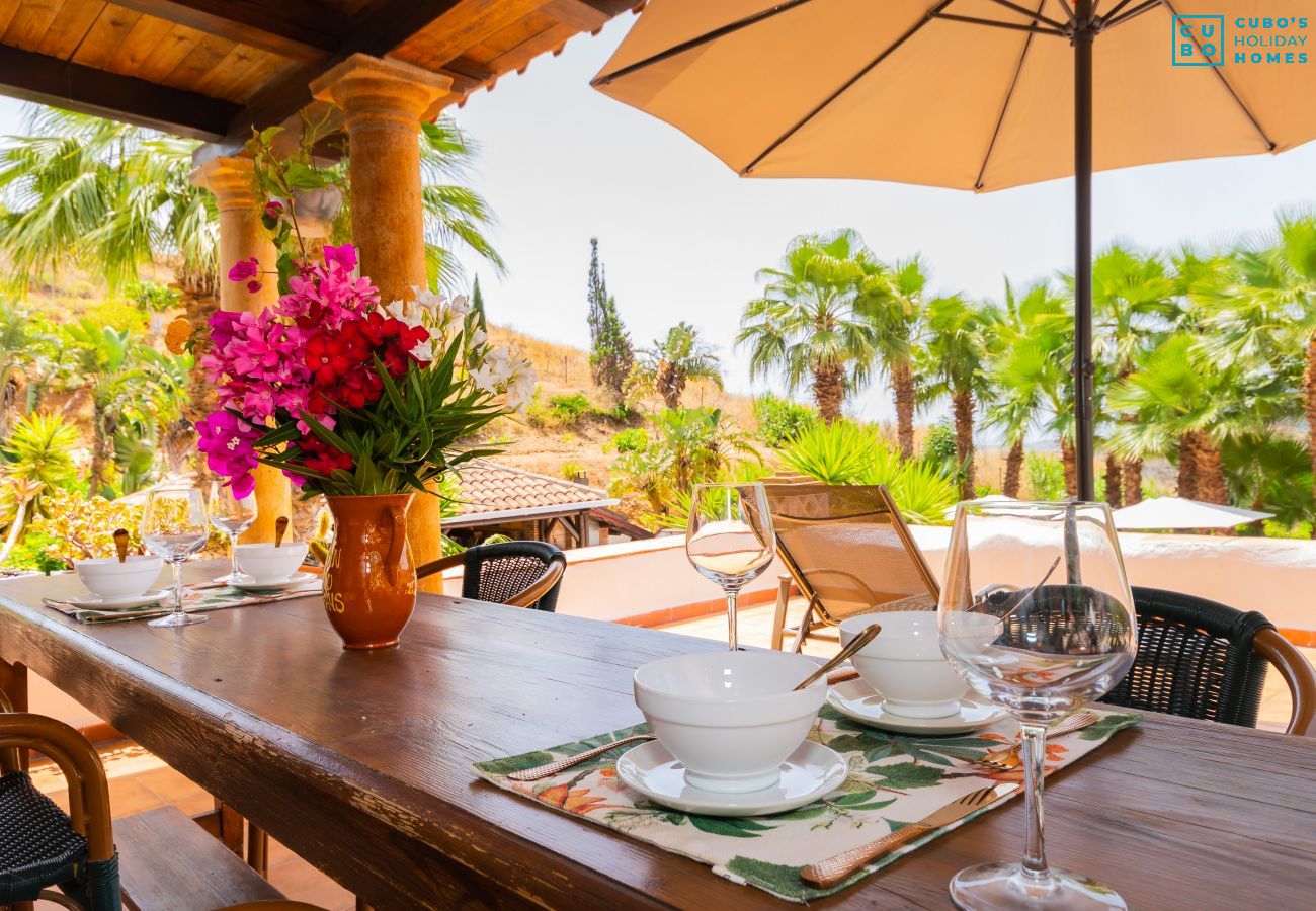 Terraza de este apartamento rural en Mijas Pueblo