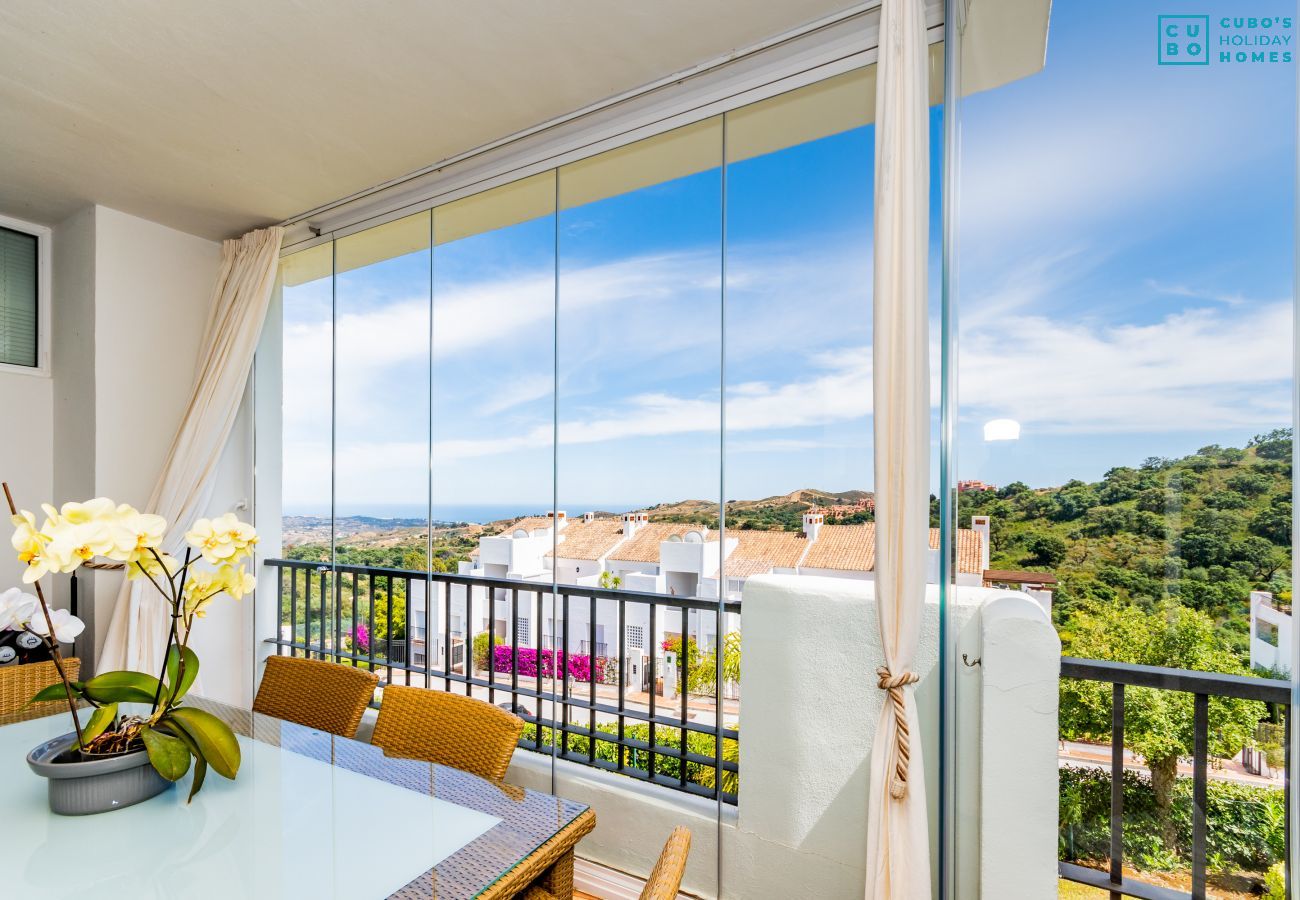 Terraza de este apartamento en Marbella