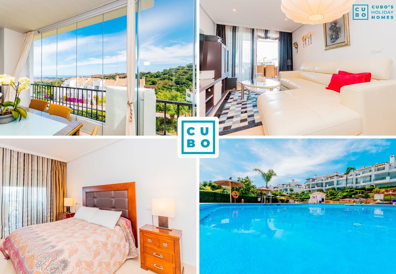 Moderno apartamento vacacional con piscina en Ojén.