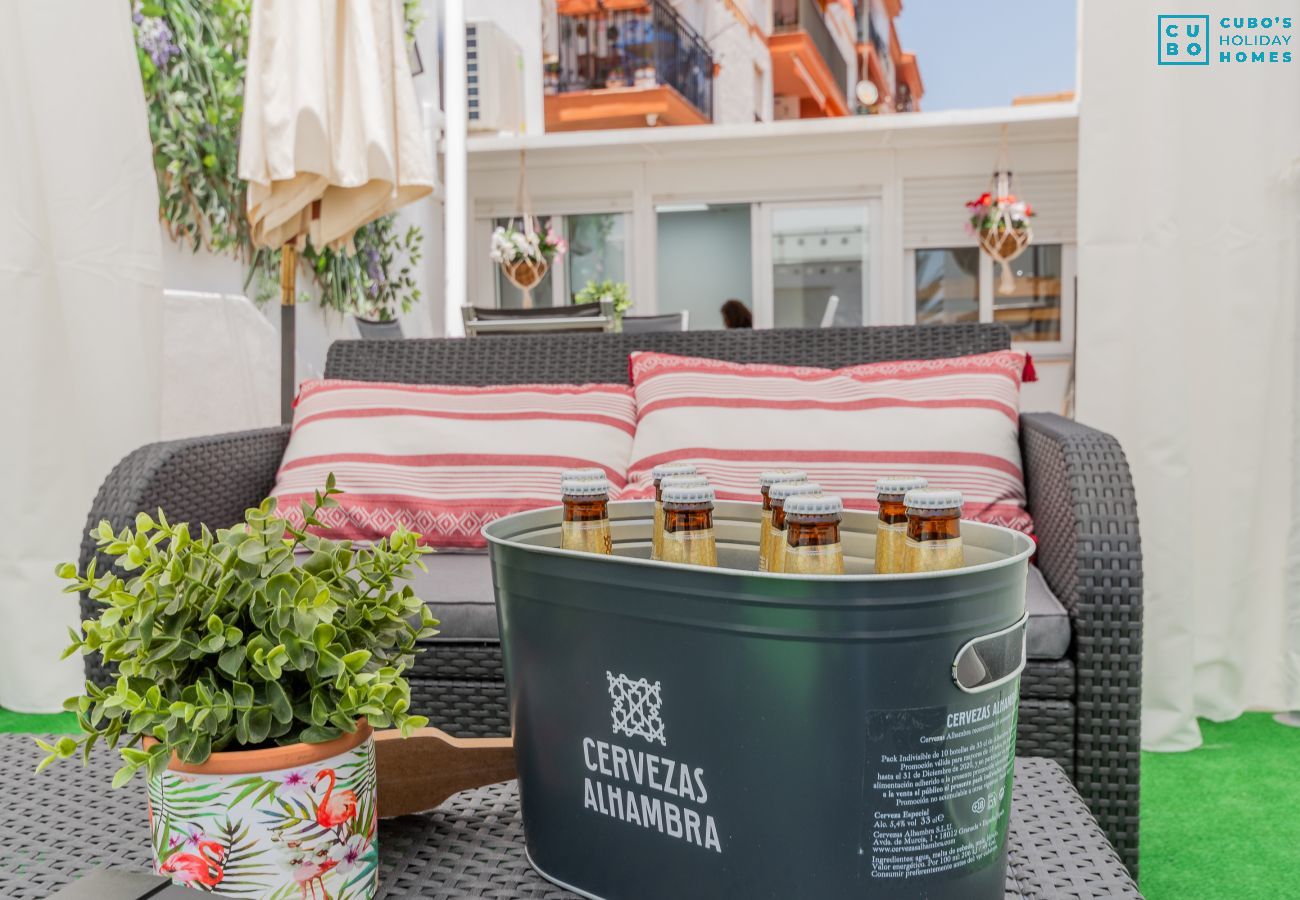 Terraza de este apartamento en el Rincón de la Victoria