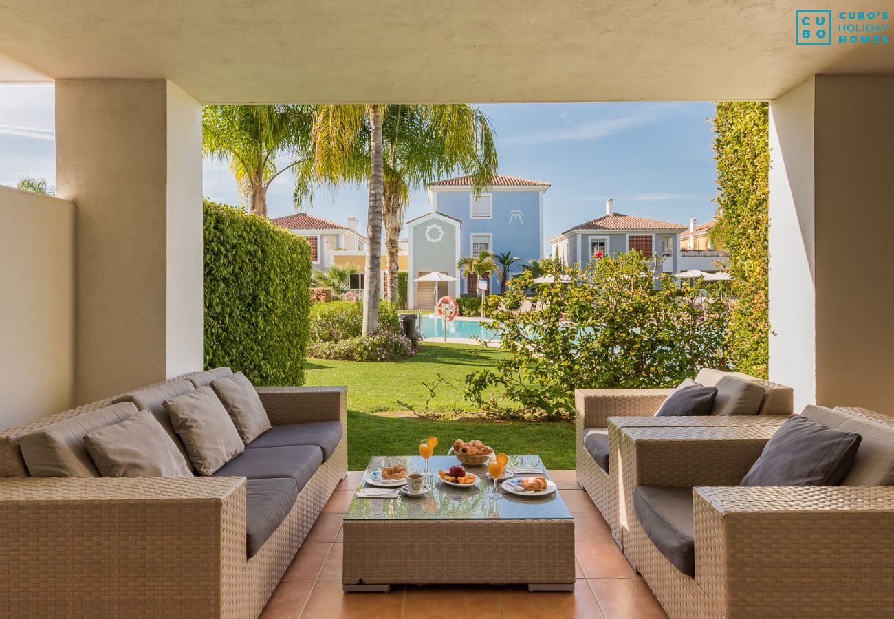 Terraza de este apartamento en Marbella