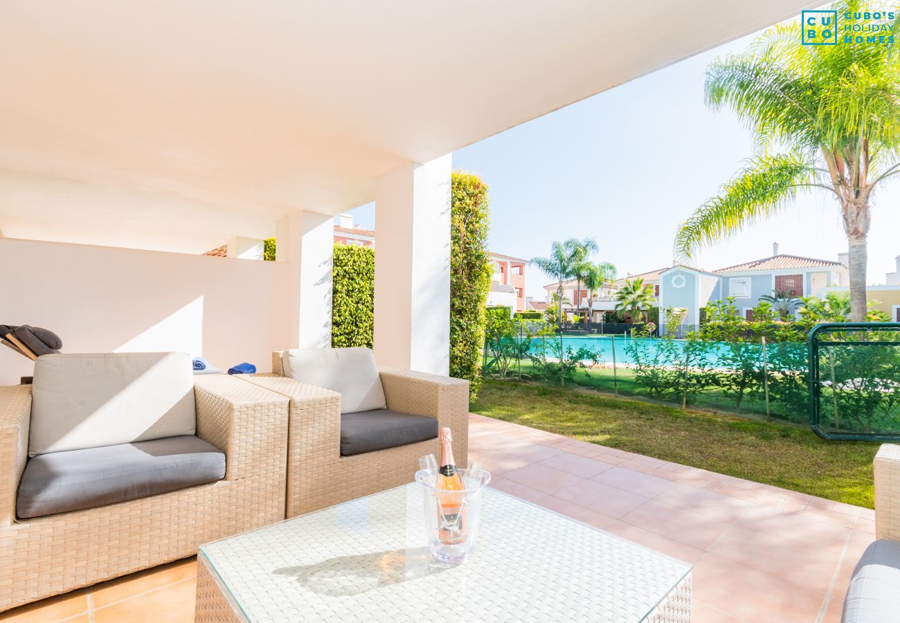 Terraza de este apartamento en Marbella