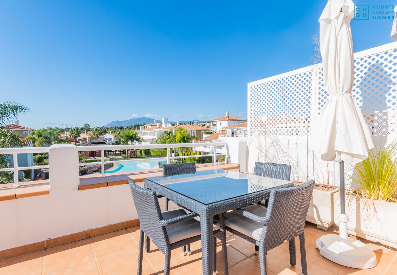 Terraza de este apartamento en Marbella