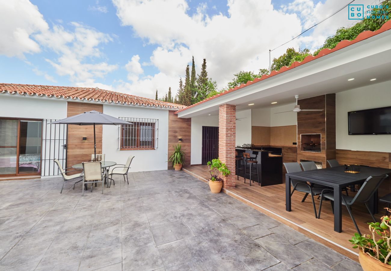 Terraza de esta finca en los Montes de Málaga