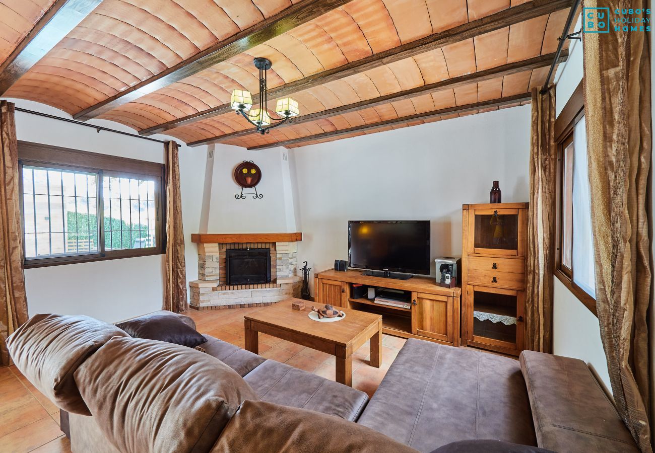 Salón de esta finca en los Montes de Málaga