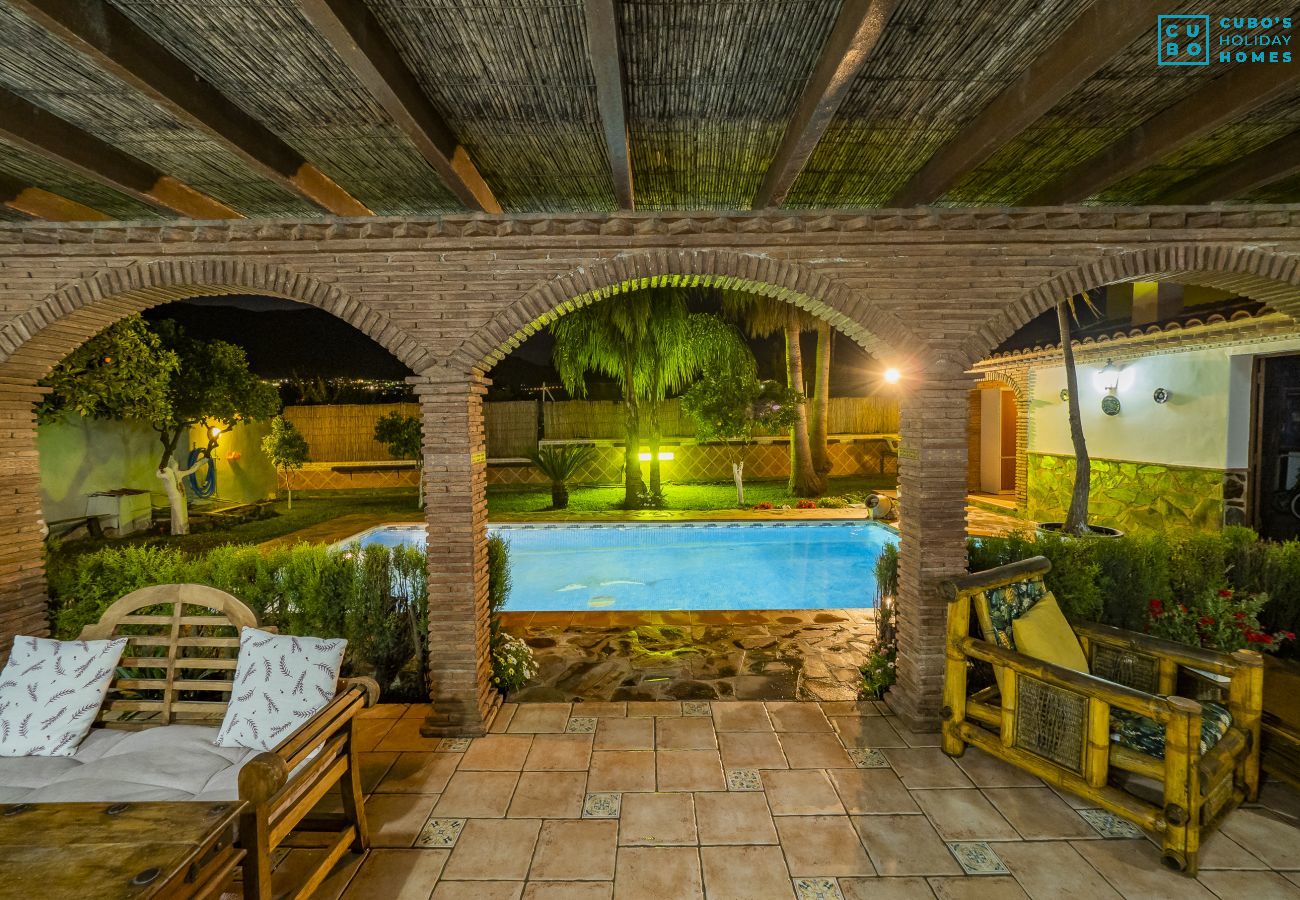 Terraza de esta casa rural en Alhaurín el grande