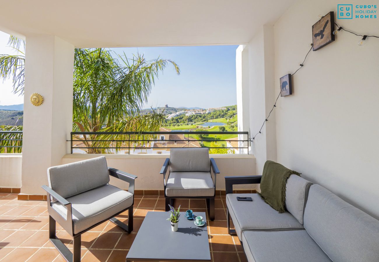 Terraza de este apartamento en Alhaurín el Grande