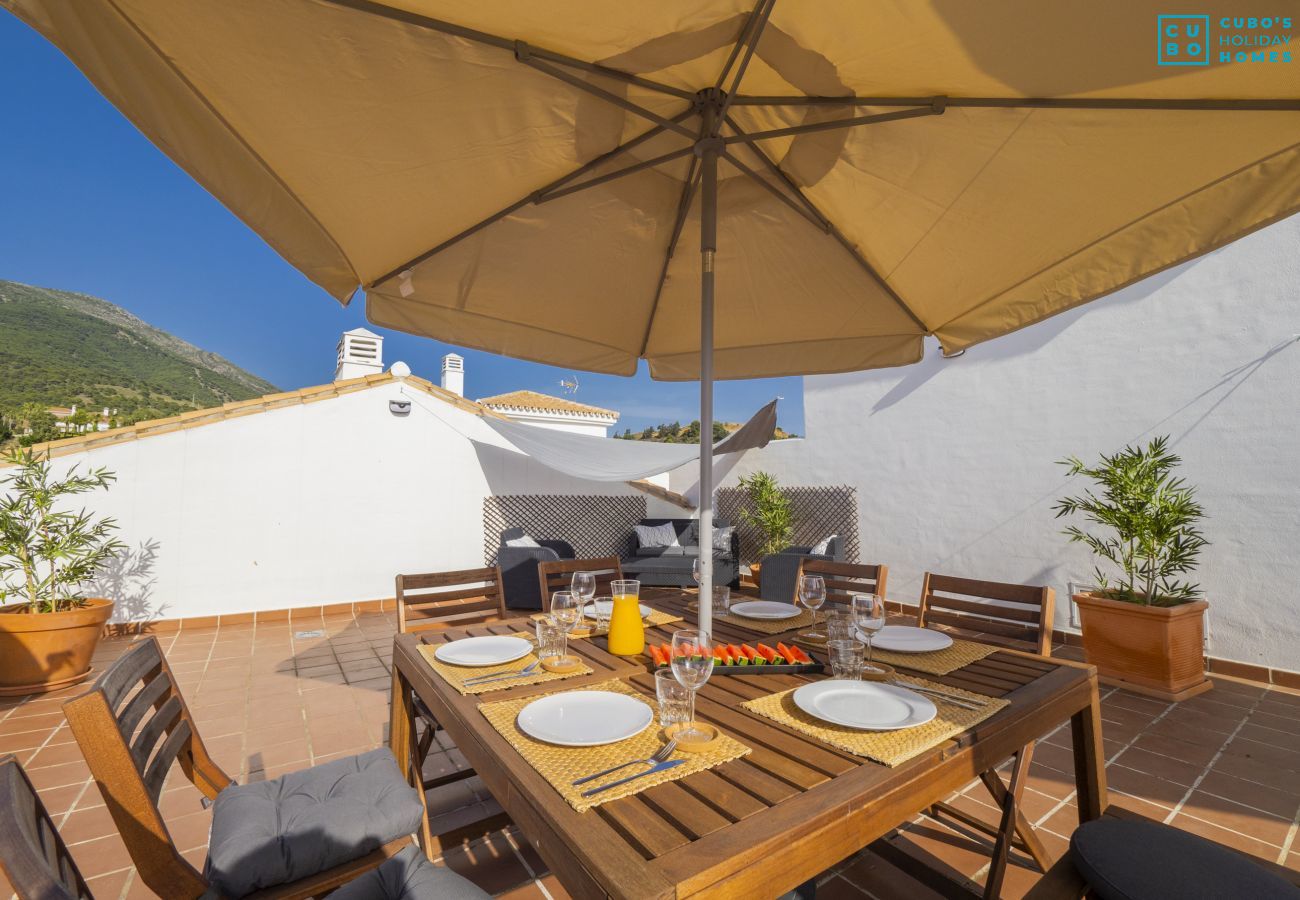 Terraza de este apartamento en Alhaurín el Grande