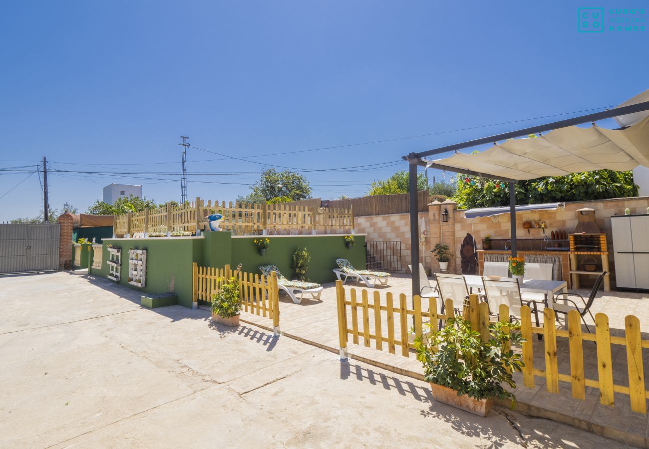 Terraza de esta casa de campo en Alhaurín de la torre