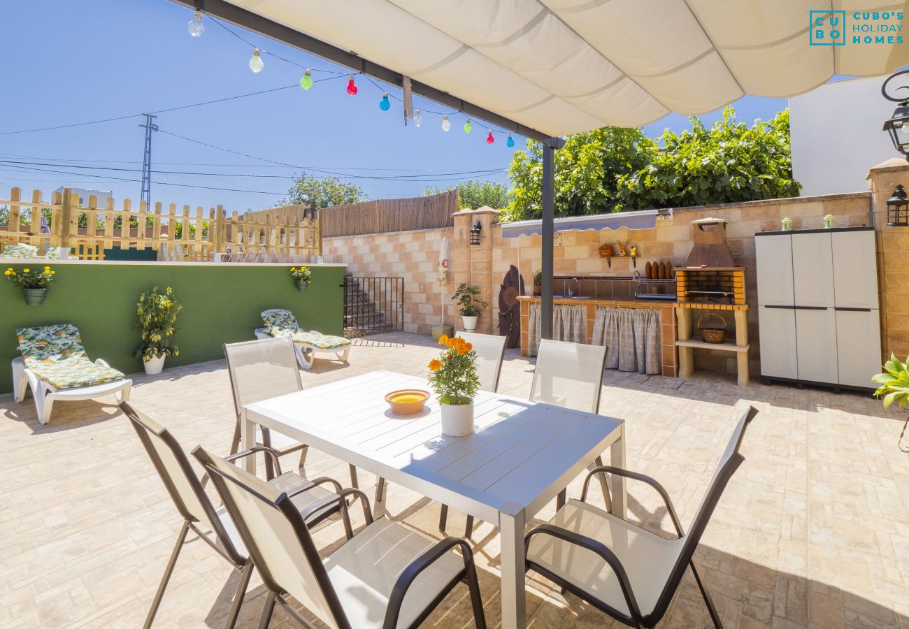 Terraza de esta casa de campo en Alhaurín de la torre