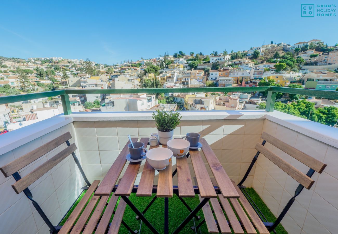 Vistas desde la terraza del apartamento situado en El Palo, Málaga