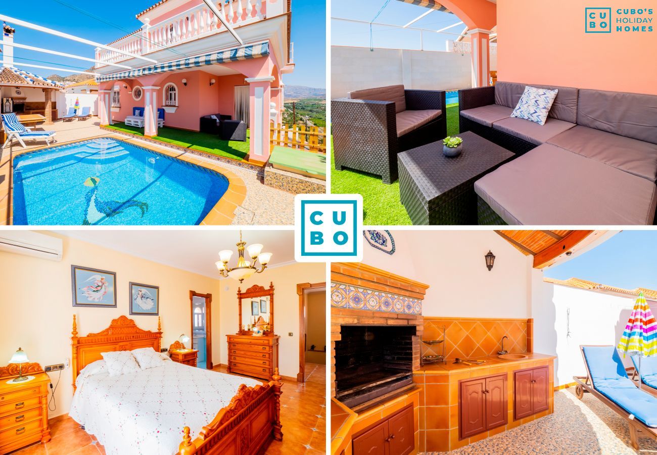 Villa vacacional privada con piscina en Álora para 8 personas.
