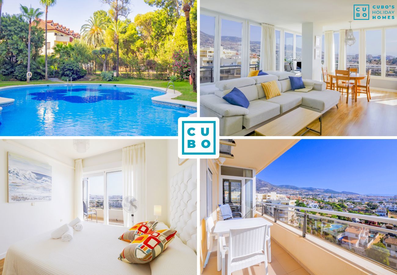 Apartamento con vistas al mar en Benalmádena con piscina
