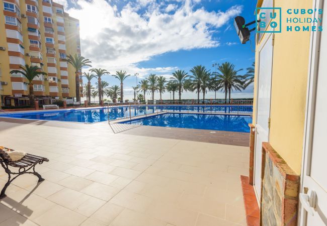 Community pool of this apartment in La Caleta de Vélez