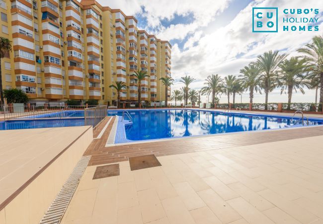 Community pool of this apartment in La Caleta de Vélez