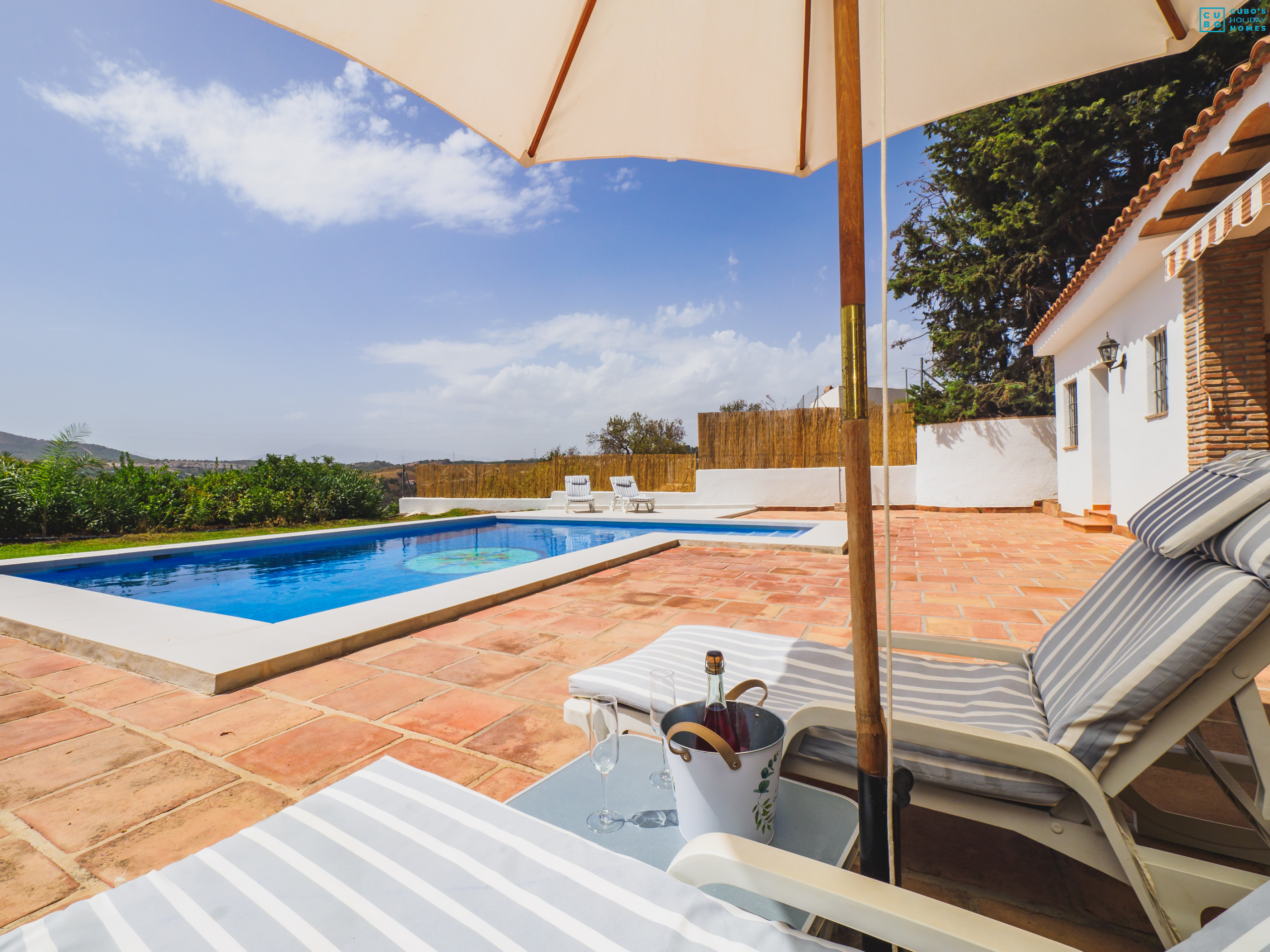 Pool and exterior of the property