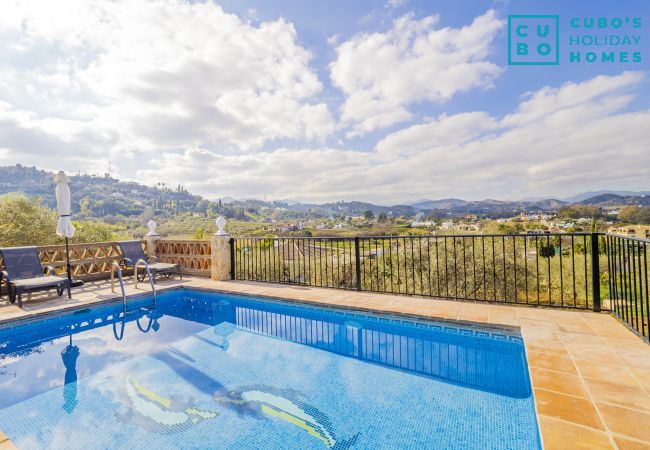 Private pool of this Finca in Coín