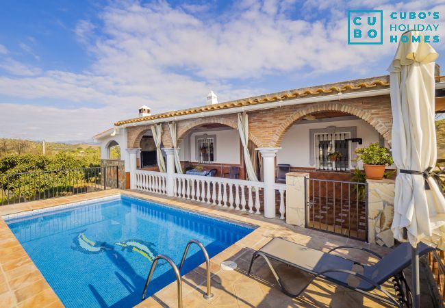 Private pool of this Finca in Coín