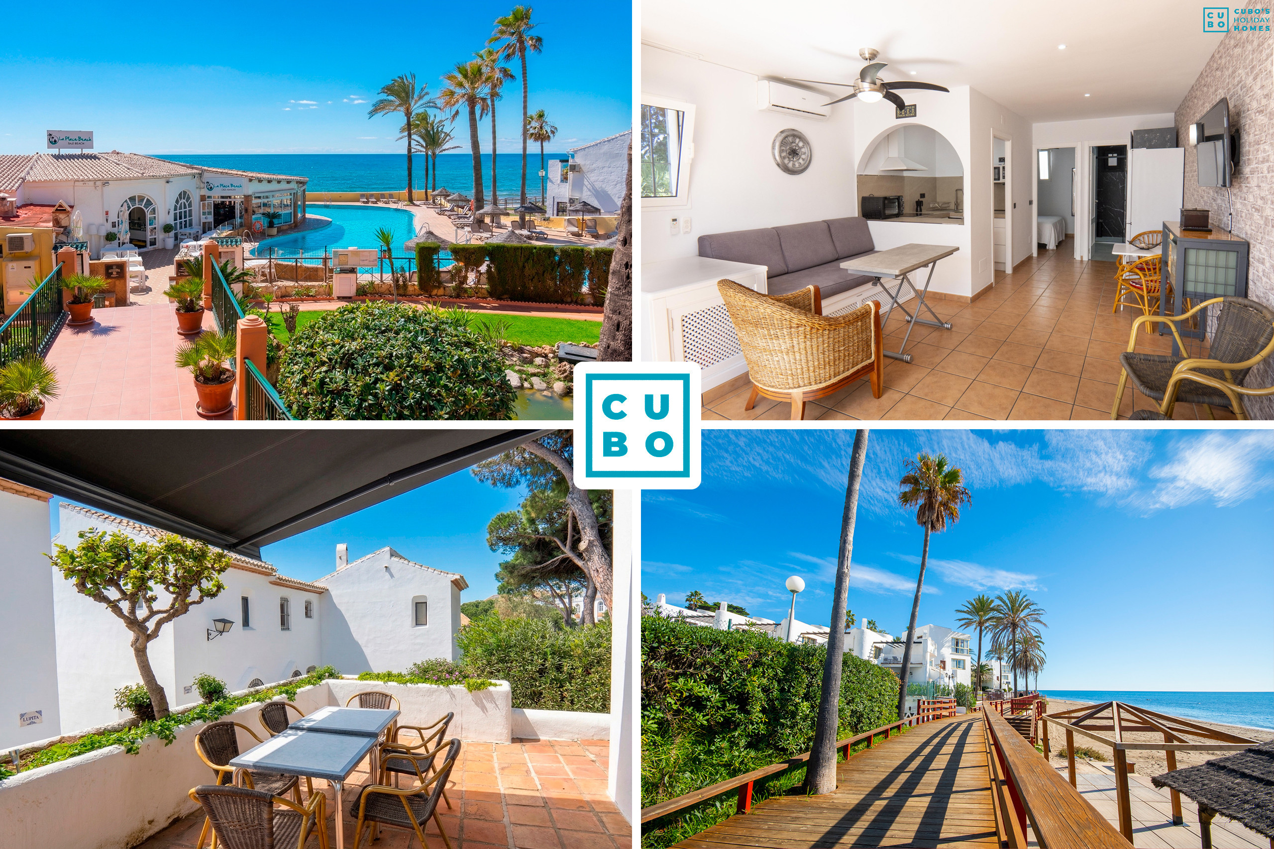 Apartment in Mijas with pool next to the beach