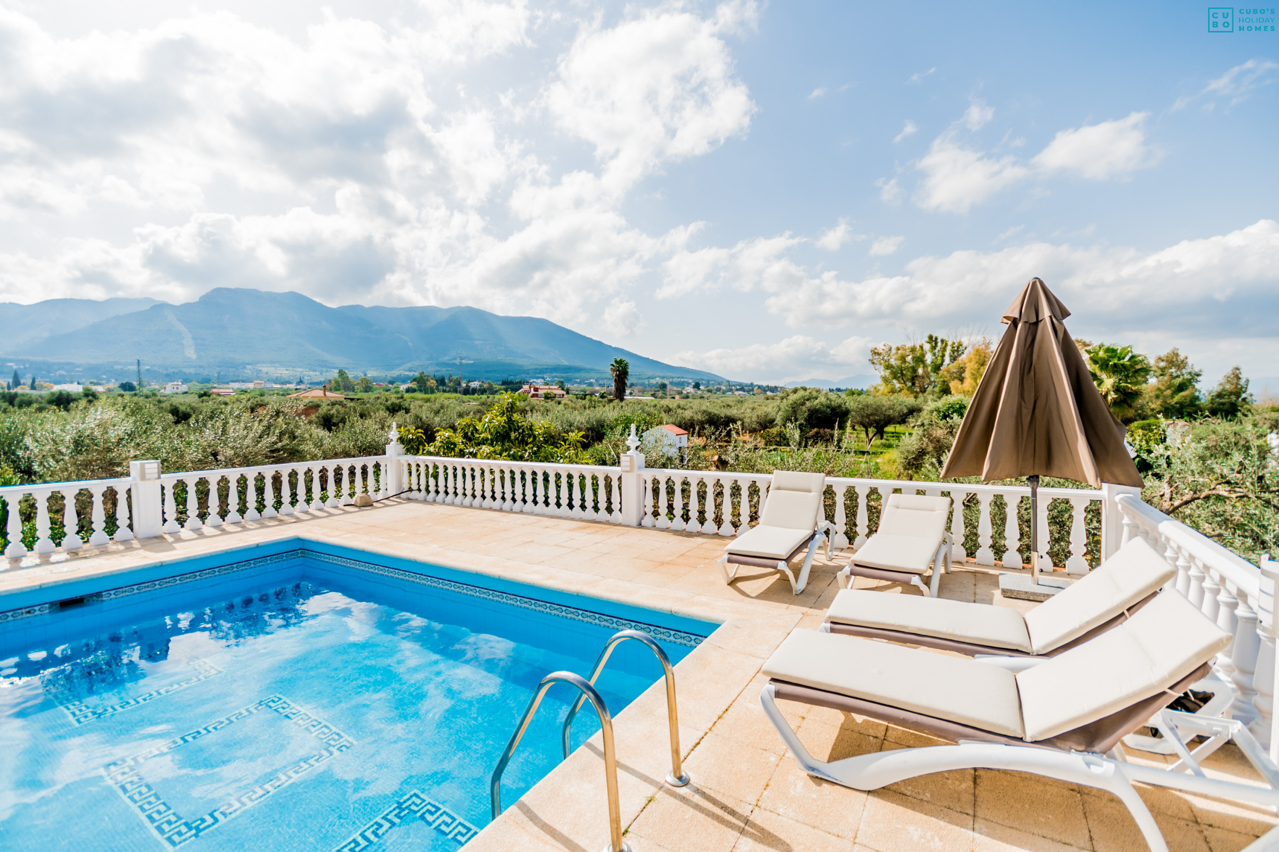 Private pool of this villa in Alhaurín el Grande