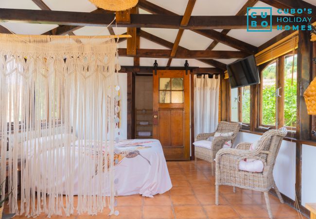 Bedroom of this rural studio in Mijas Pueblo