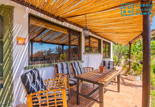 Terrace of this rural studio in Mijas Pueblo