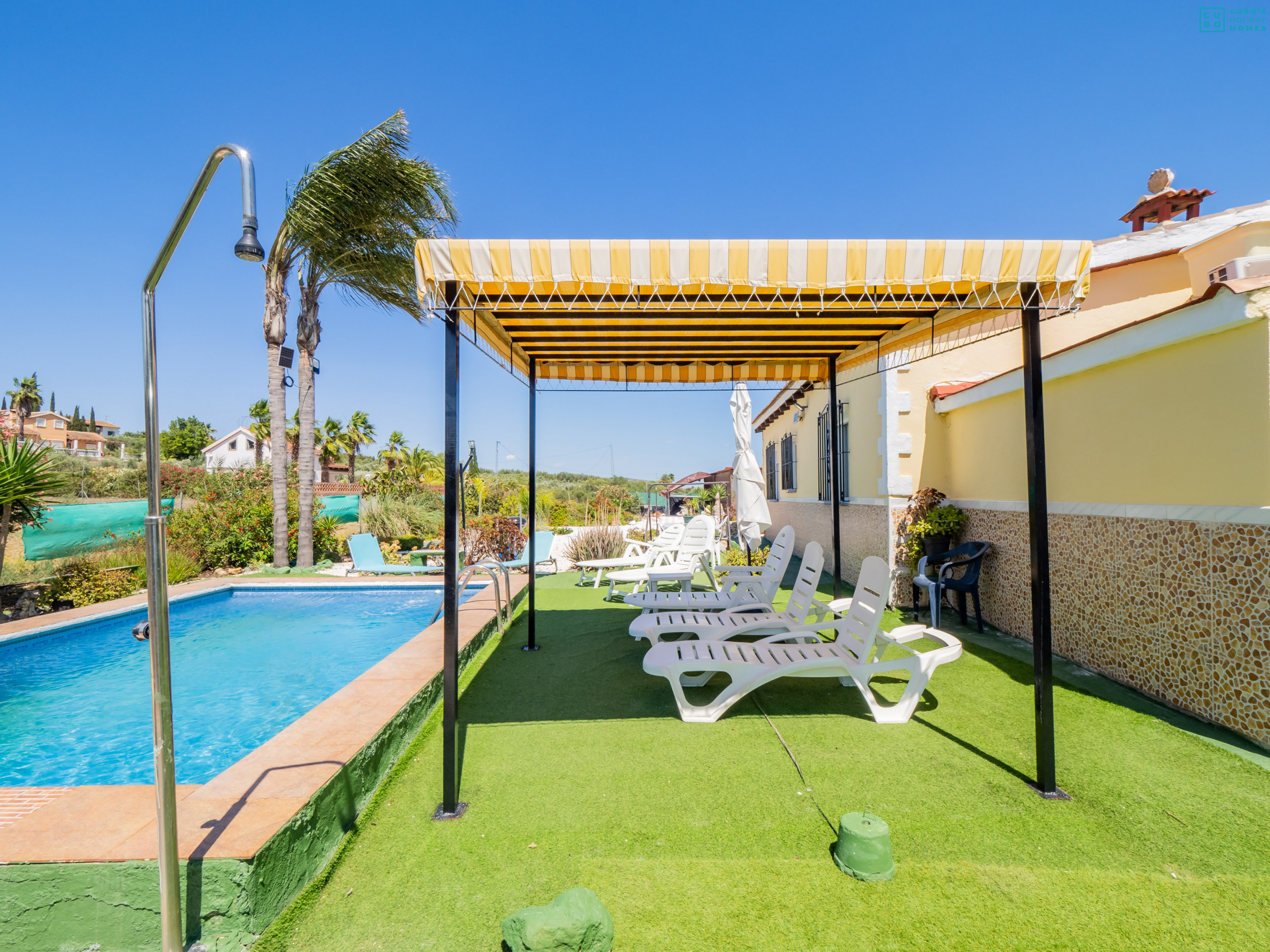 Pool and outdoor area of the accommodation