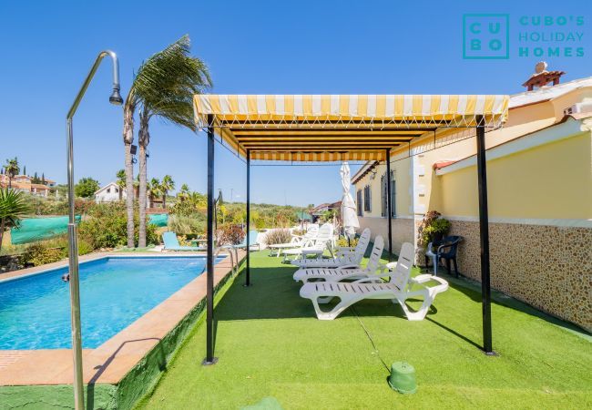 Pool and outdoor area of the accommodation