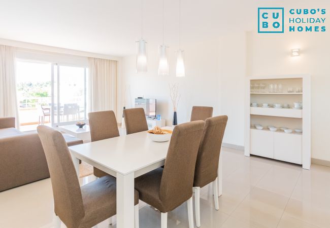 Dining room of this apartment in Marbella