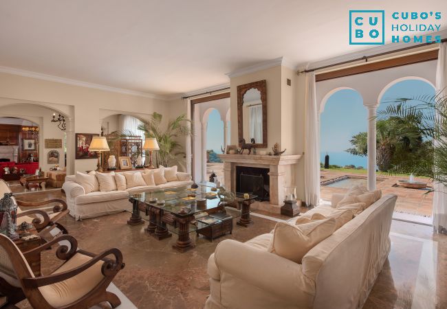 Living room of this luxury villa in Malaga