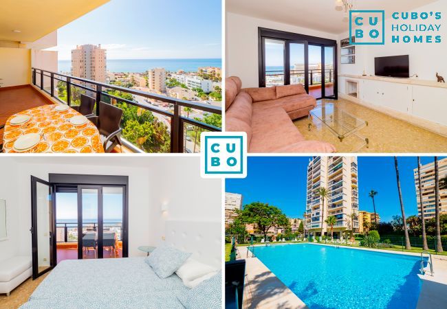 Charming flat in Torremolinos for 5 people with sea views and swimming pool.